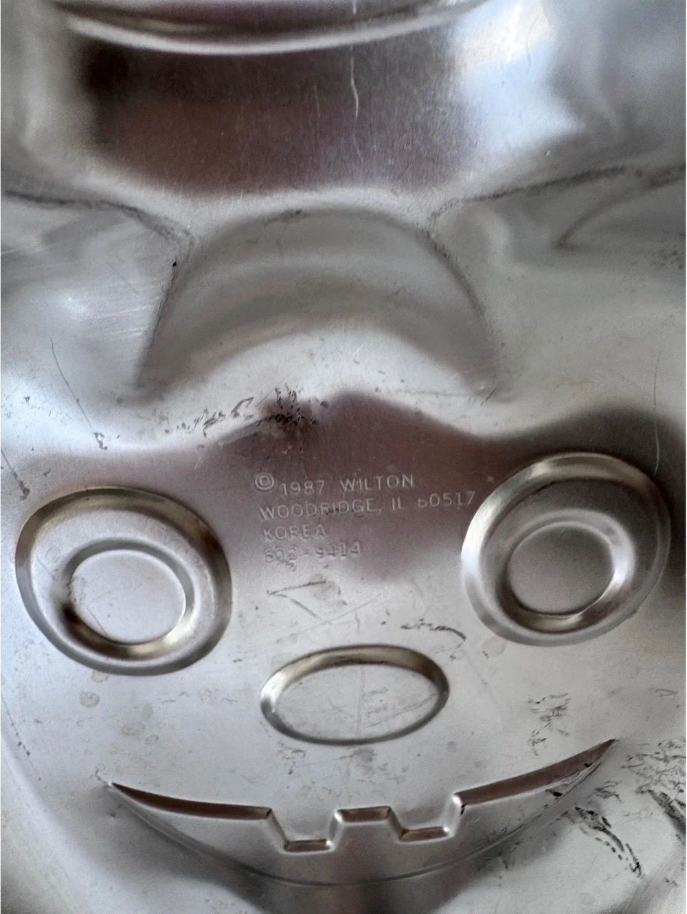 Vintage 1987 Wilton Jack O Lantern Pumpkin Cake Pan Aluminum Mold 502-9414